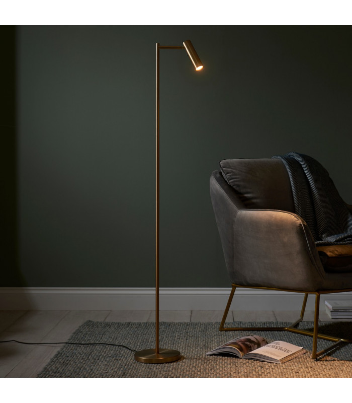 Dedicated LED Reader Task Floor Lamp Warm Brass-2