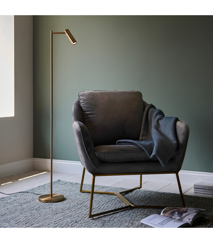 Dedicated LED Reader Task Floor Lamp Warm Brass-3