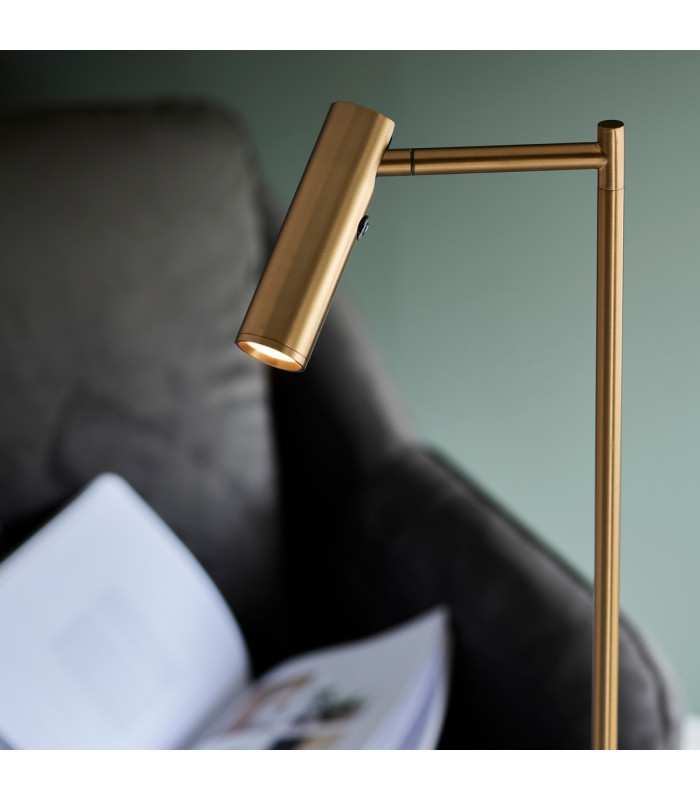 Dedicated LED Reader Task Floor Lamp Warm Brass-4