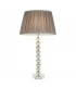 Adelie & Freya Base & Shade Table Lamp Grey Green Tinted Crystal Glass & Charcoal Grey Silk-1