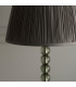 Adelie & Freya Base & Shade Table Lamp Grey Green Tinted Crystal Glass & Charcoal Grey Silk-6