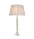 Adelie & Freya Base & Shade Table Lamp Grey Green Tinted Crystal Glass & Silver Satin Silk-1