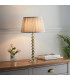 Adelie & Freya Base & Shade Table Lamp Grey Green Tinted Crystal Glass & Silver Satin Silk-2
