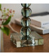 Adelie & Freya Base & Shade Table Lamp Grey Green Tinted Crystal Glass & Silver Satin Silk-4