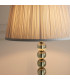 Adelie & Freya Base & Shade Table Lamp Grey Green Tinted Crystal Glass & Silver Satin Silk-5