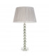 Adelie & Freya Base & Shade Table Lamp Grey Green Tinted Crystal Glass & Silver Satin Silk-8