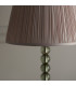 Adelie & Freya Base & Shade Table Lamp Grey Green Tinted Crystal Glass & Dusky Pink Silk-6