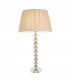 Adelie & Freya Base & Shade Table Lamp Grey Green Tinted Crystal Glass & Oyster Silk-1
