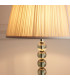 Adelie & Freya Base & Shade Table Lamp Grey Green Tinted Crystal Glass & Oyster Silk-5