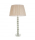 Adelie & Freya Base & Shade Table Lamp Grey Green Tinted Crystal Glass & Oyster Silk-8