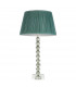 Adelie & Freya Base & Shade Table Lamp Grey Green Tinted Crystal Glass & Fir Silk-8