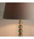Adelie & Cici Base & Shade Table Lamp Grey Green Tinted Crystal Glass & Grey Fabric-5