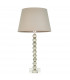 Adelie & Cici Base & Shade Table Lamp Grey Green Tinted Crystal Glass & Grey Fabric-8