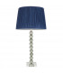 Adelie & Wentworth Base & Shade Table Lamp Grey Green Tinted Crystal Glass & Midnight Blue Silk-8