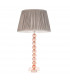 Adelie & Freya Base & Shade Table Lamp Blush Crystal Glass & Charcoal Grey Silk-8