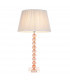 Adelie & Freya Base & Shade Table Lamp Blush Crystal Glass & Silver Satin Silk-1