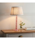 Adelie & Freya Base & Shade Table Lamp Blush Crystal Glass & Silver Satin Silk-2