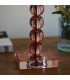 Adelie & Freya Base & Shade Table Lamp Blush Crystal Glass & Silver Satin Silk-5