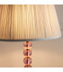 Adelie & Freya Base & Shade Table Lamp Blush Crystal Glass & Silver Satin Silk-6