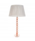 Adelie & Freya Base & Shade Table Lamp Blush Crystal Glass & Silver Satin Silk-8