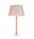 Adelie & Freya Base & Shade Table Lamp Blush Crystal Glass & Dusky Pink Silk-8