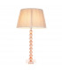 Adelie & Freya Base & Shade Table Lamp Blush Crystal Glass & Oyster Silk-1