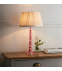 Adelie & Freya Base & Shade Table Lamp Blush Crystal Glass & Oyster Silk-2