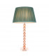 Adelie & Freya Base & Shade Table Lamp Blush Crystal Glass & Fir Silk-1