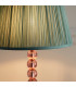 Adelie & Freya Base & Shade Table Lamp Blush Crystal Glass & Fir Silk-5