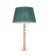 Adelie & Freya Base & Shade Table Lamp Blush Crystal Glass & Fir Silk-8