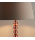 Adelie & Cici Base & Shade Table Lamp Blush Crystal Glass & Grey Fabric-5