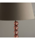 Adelie & Cici Base & Shade Table Lamp Blush Crystal Glass & Grey Fabric-6
