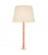Adelie & Cici Base & Shade Table Lamp Blush Crystal Glass & Ivory Fabric-1