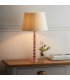 Adelie & Cici Base & Shade Table Lamp Blush Crystal Glass & Ivory Fabric-2