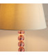 Adelie & Cici Base & Shade Table Lamp Blush Crystal Glass & Ivory Fabric-5