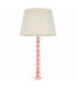 Adelie & Cici Base & Shade Table Lamp Blush Crystal Glass & Ivory Fabric-8