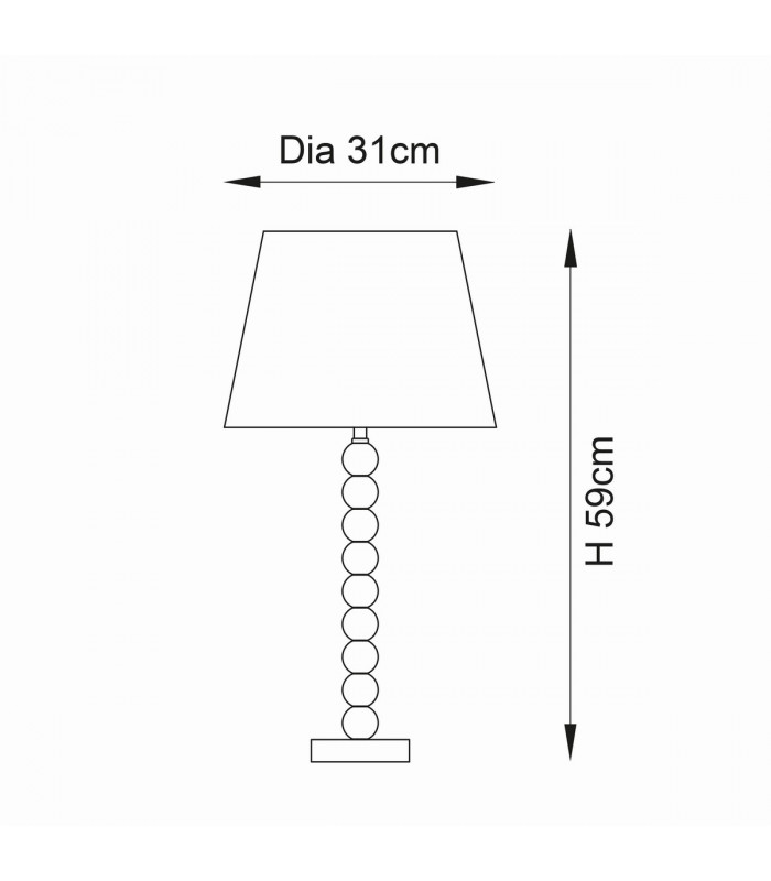 Adelie & Cici Base & Shade Table Lamp Blush Crystal Glass & Ivory Fabric-9
