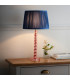 Adelie & Wentworth Base & Shade Table Lamp Blush Crystal Glass & Midnight Blue Silk-2