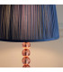 Adelie & Wentworth Base & Shade Table Lamp Blush Crystal Glass & Midnight Blue Silk-5
