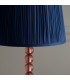 Adelie & Wentworth Base & Shade Table Lamp Blush Crystal Glass & Midnight Blue Silk-6