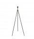 Tripod & Cylinder Base & Shade Floor Lamp Matt Black & Vintage White Fabric-7