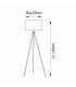Tripod & Cylinder Base & Shade Floor Lamp Matt Black & Vintage White Fabric-9