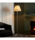 Suki & Chatsworth Base & Shade Floor Lamp Bright Nickel Plate & Ivory Silk-3