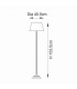 Suki & Chatsworth Base & Shade Floor Lamp Bright Nickel Plate & Ivory Silk-10