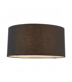 Cylinder Straight Sided Cylinder Shade Black Fabric-1