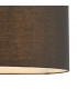 Cylinder Straight Sided Cylinder Shade Black Fabric-2