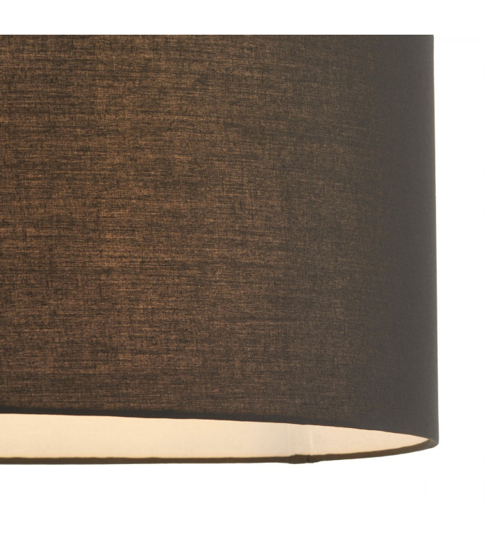 Cylinder Straight Sided Cylinder Shade Black Fabric-2