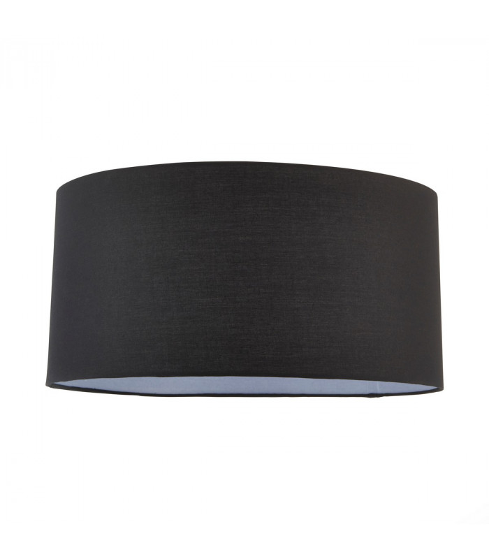 Cylinder Straight Sided Cylinder Shade Black Fabric-4