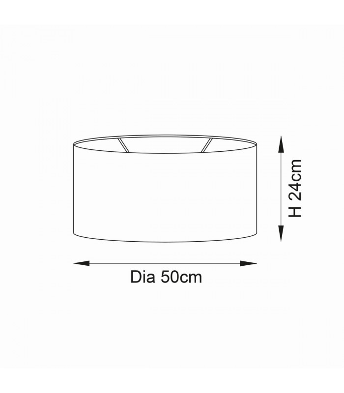 Cylinder Straight Sided Cylinder Shade Black Fabric-5