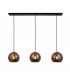 Boli 3 Light Triple Ceiling Pendant Copper Mirrored Glass-1
